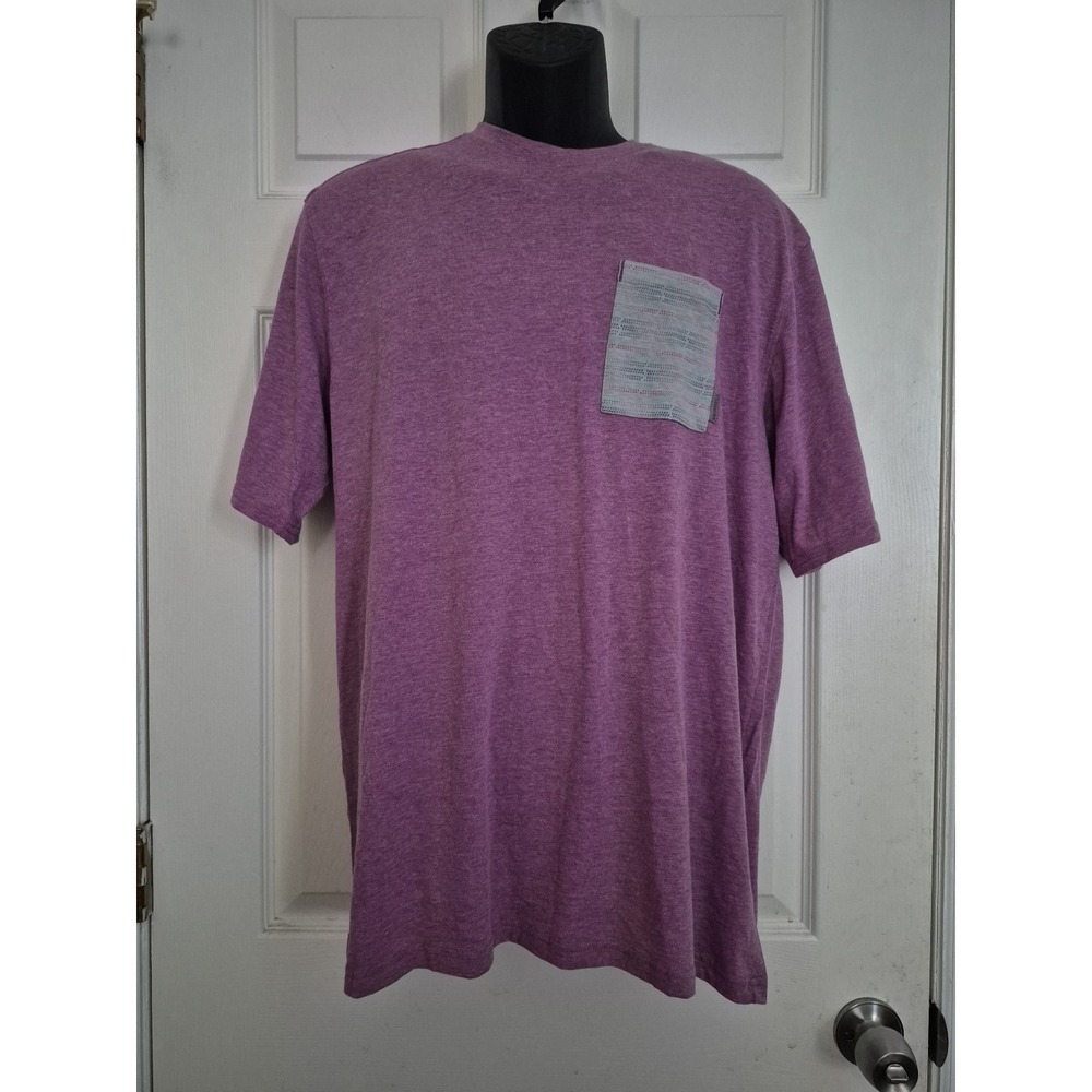 Merrell Unisex Pasco Printed Pocket Crew Heathered Purple  Tshirt Size XL NWT‎